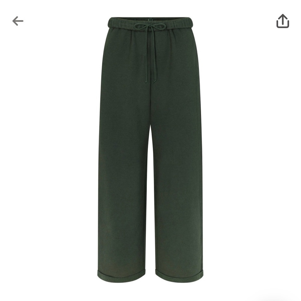 SKIMS Cotton Fleece Pants in Spruce